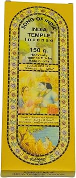 Song of India - India Temple Incense Sticks. 120 Stick Package. 150 Grams
