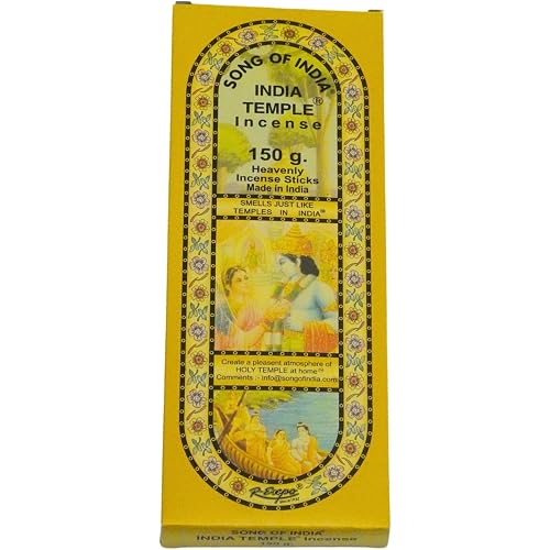 Song of India - India Temple Incense Sticks. 120 Stick Package. 150 Grams