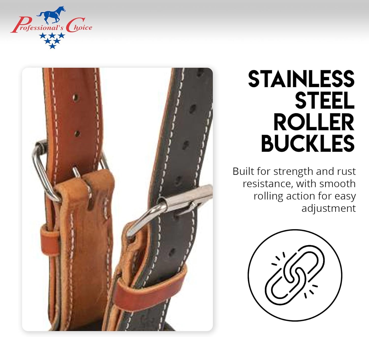 Professional's Choice The Dare Cribbing Control Collar | Durable Leather Cribbing Prevention for Horses | Fully Reversible Adjustable Fit with Removable Fleece