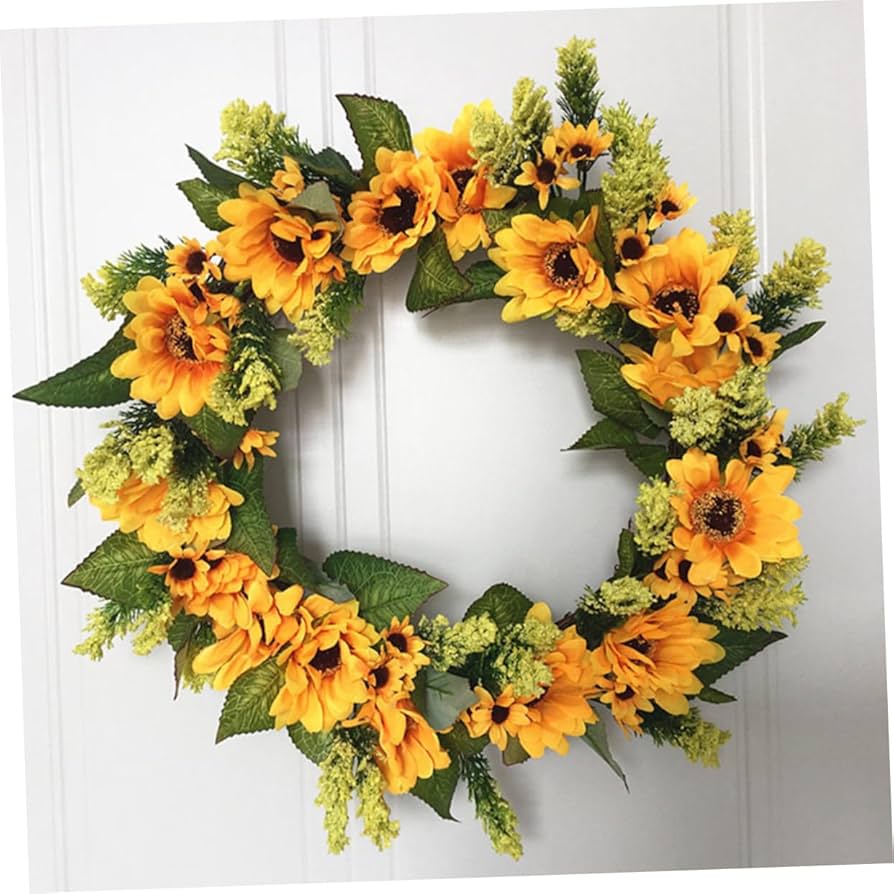 専用です✾どんぐりアート　ひまわりのリース×2✾ ひまわりのリース2 ひまわり 夏 夏リース ドアリース | iichi