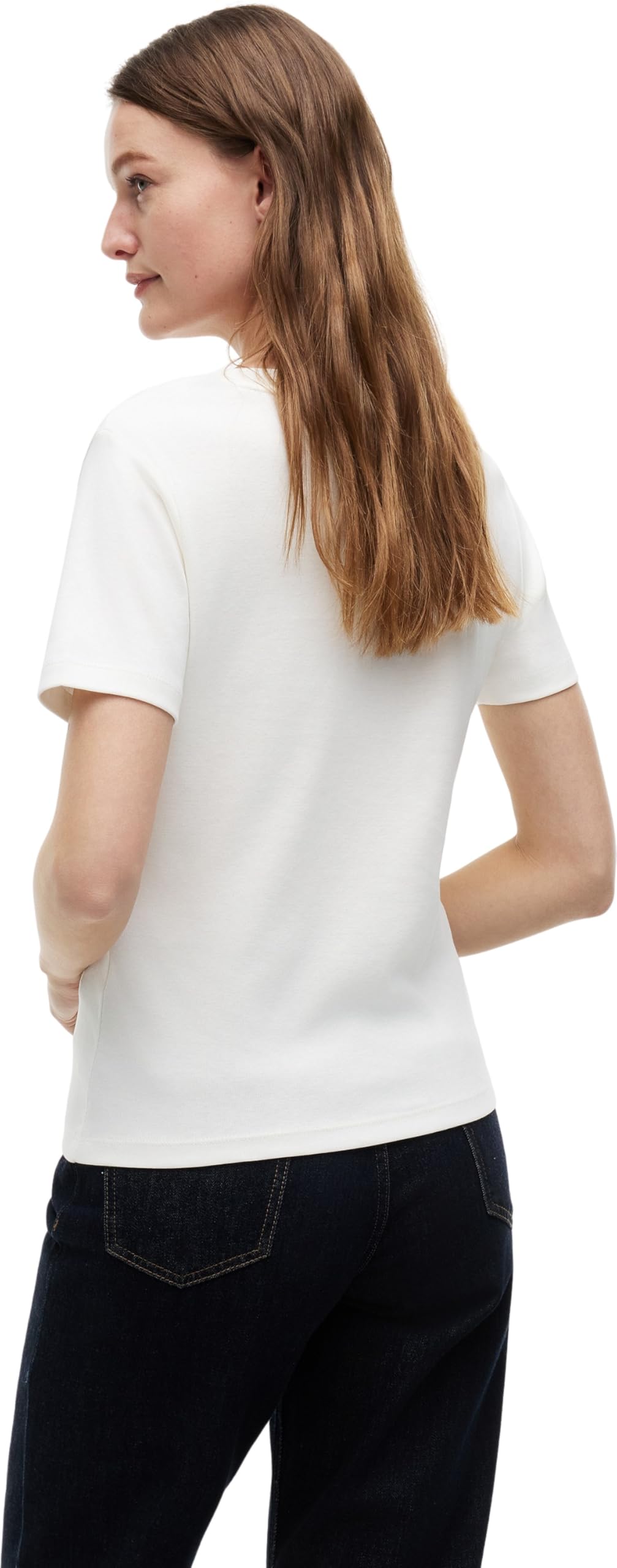 Tommy Hilfiger Camiseta de Manga Corta Mujer New Slim Cody V-Neck Cuello de Pico