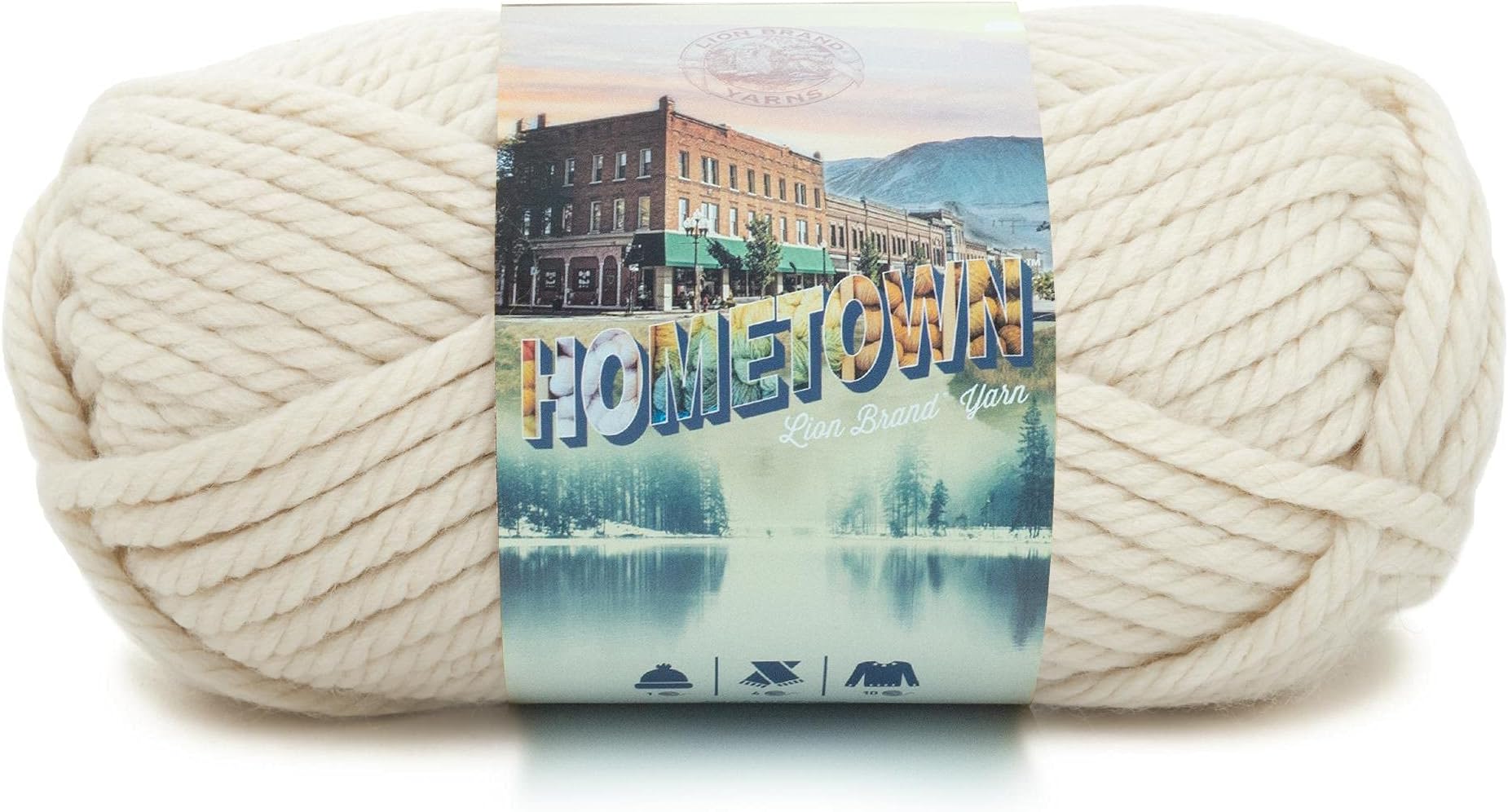 Lion Brand Yarn 135-098P Hometown Yarn, Houston Cream (1 skein)