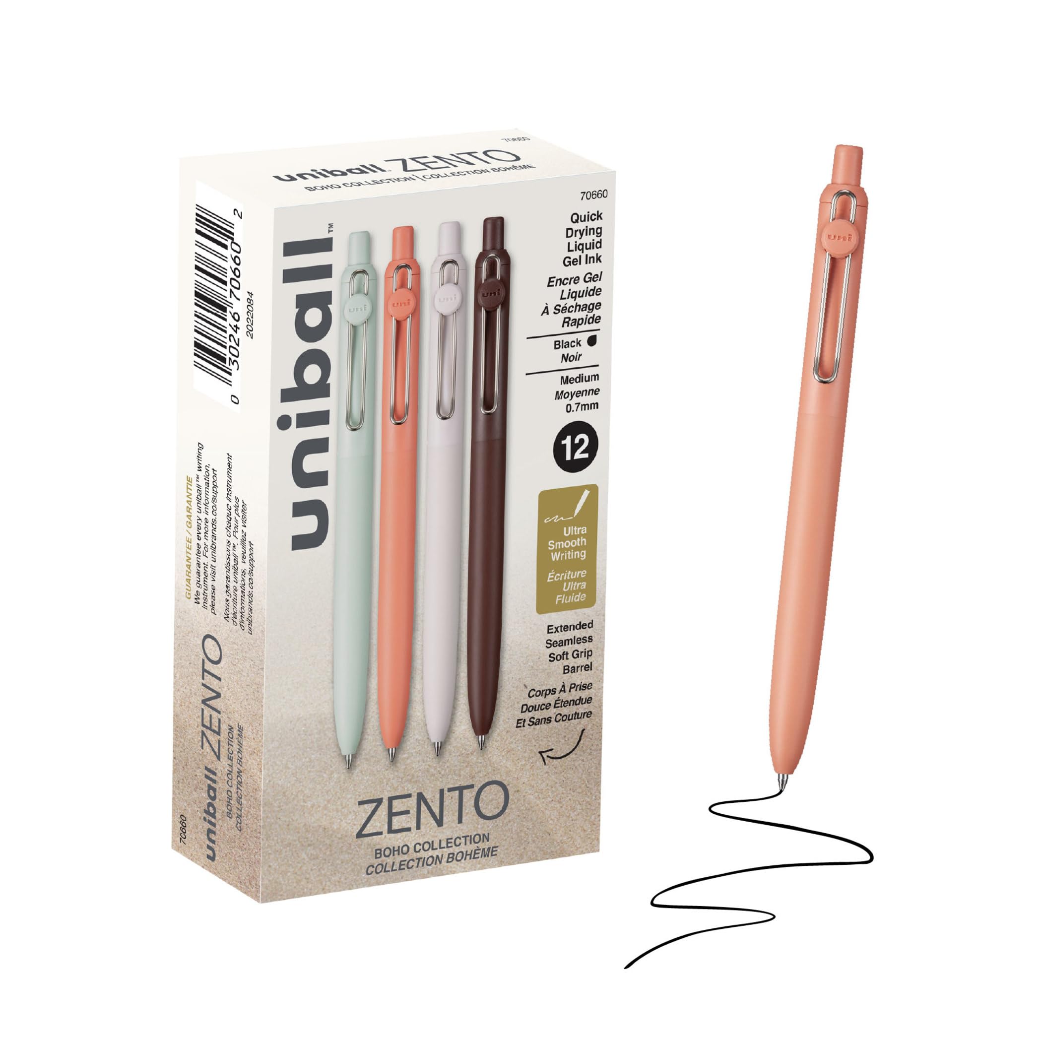 uniball ZENTO ボールペンセット uniball Zento リキッドゲルインク格納式ペン 中字 ブラックインク