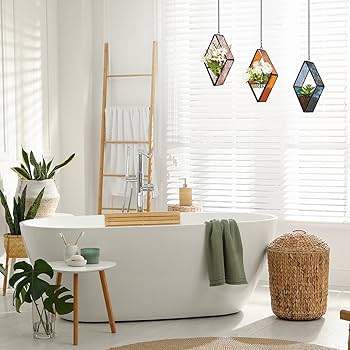 Amazon.co.jp: Yaomiao ステンドグラス ハンギングプラントテラリウム