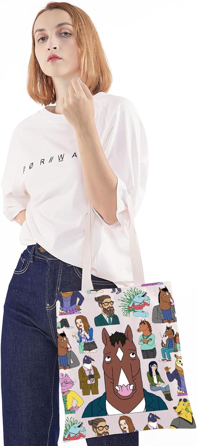 WZMPA ホースマン トートバッグ 馬の男とトッドファンギフト キャロリン&amp;ダイアン 再利用可能な食料品バッグ 馬の男 グ