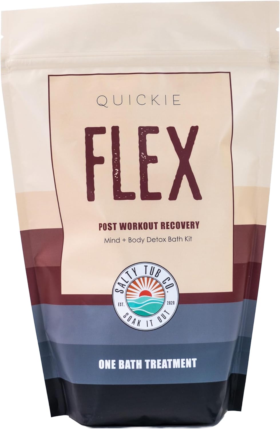 Flex Quickie – Fast-Acting Muscle Recovery Bath Soak with Magnesium, Eucalyptus, and Juniper for Post-Workout Relief, Sore Muscle Relaxation, and Inflammation Reduction - Single Use Bath Experience