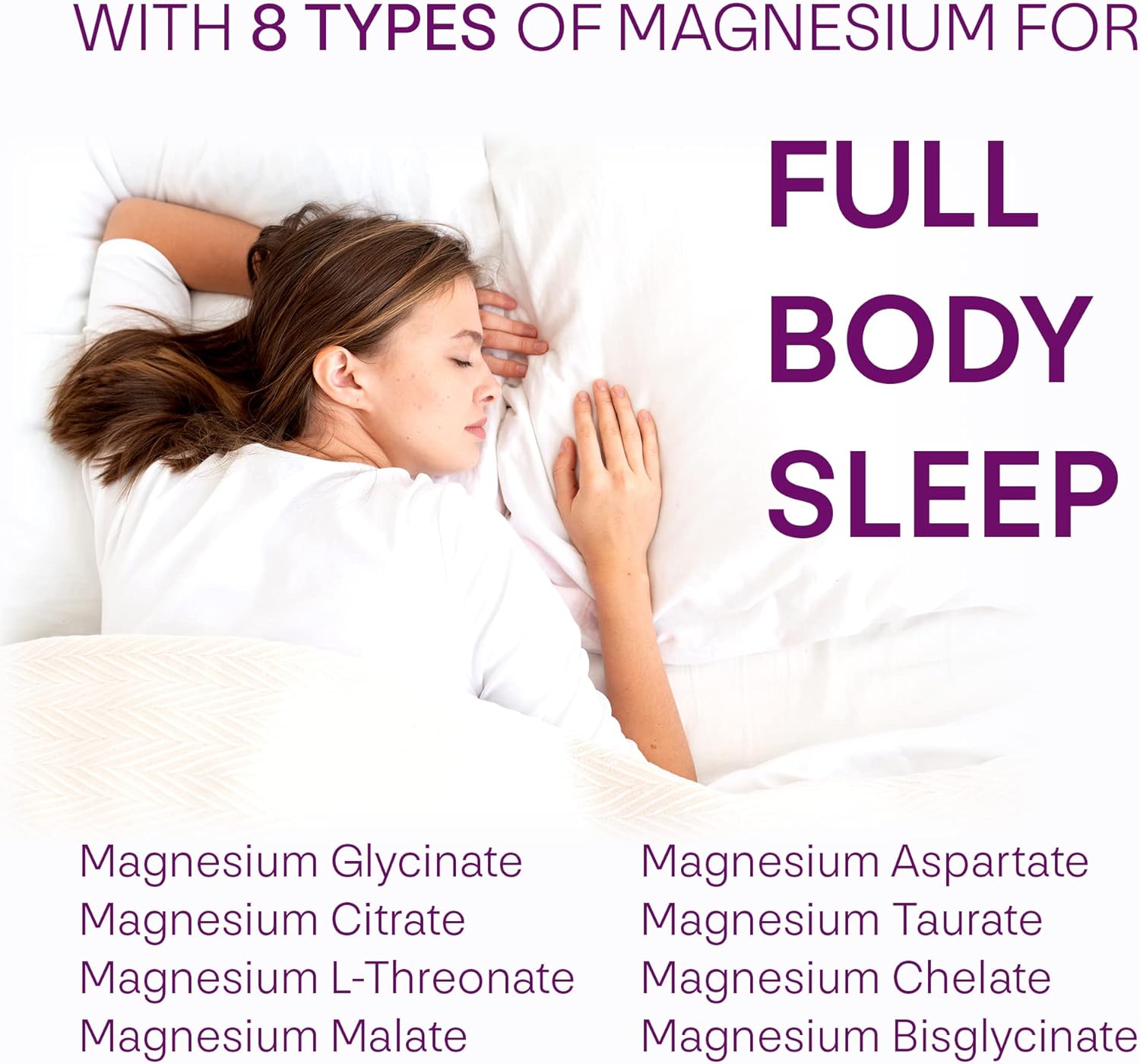 Magnesium for Sleep – 60,000mg Complex with 8 Types of Magnesium