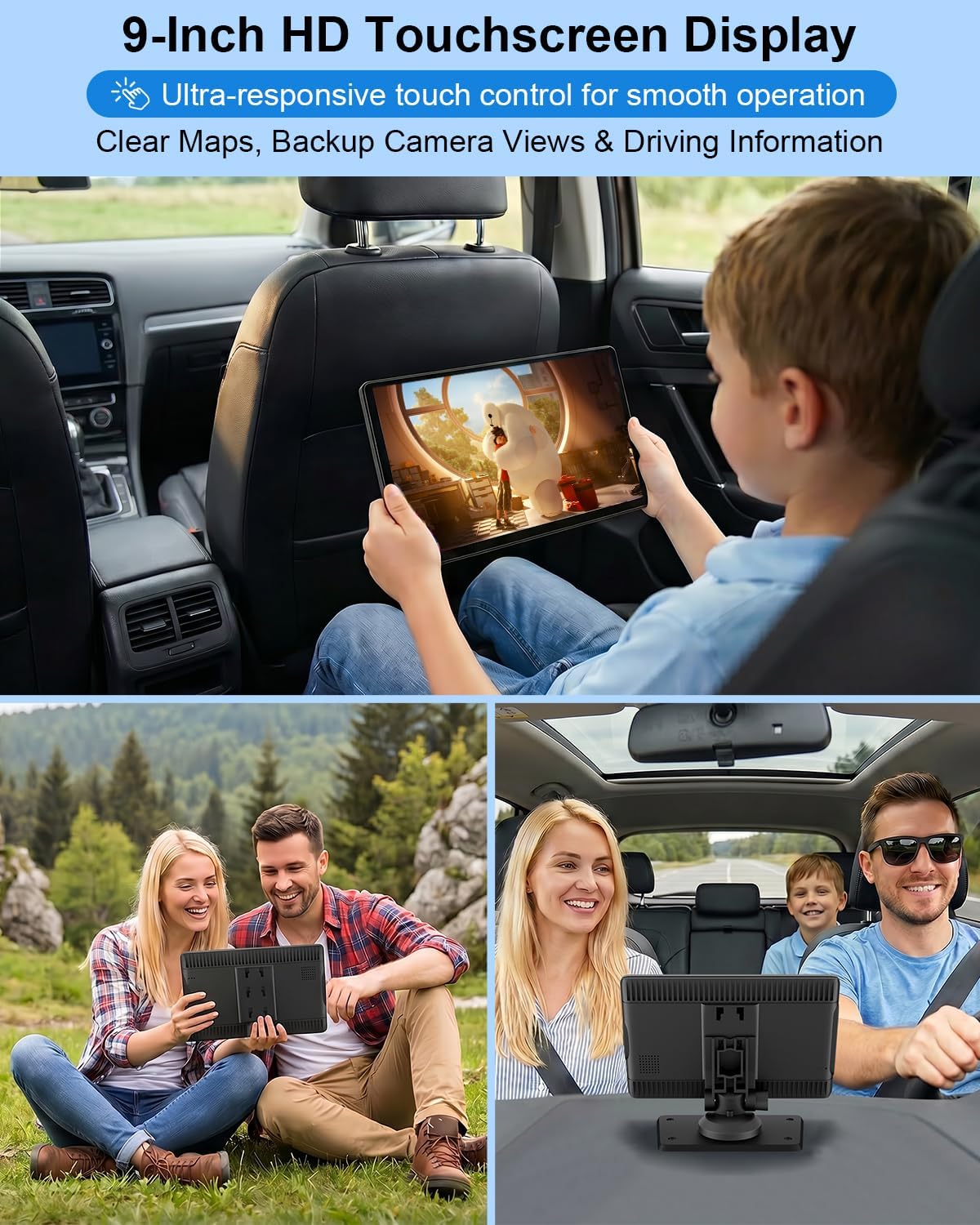 CarPlay Screen for Car, 9" Wireless Apple CarPlay & Android Auto | with 1080P Backup Camera, Night Vision, Navigation Support, Mirror Link, Voice Control, Bluetooth/FM/AUX Audio, Easy Setup 10 71RTD2kafPL. AC SL1500
