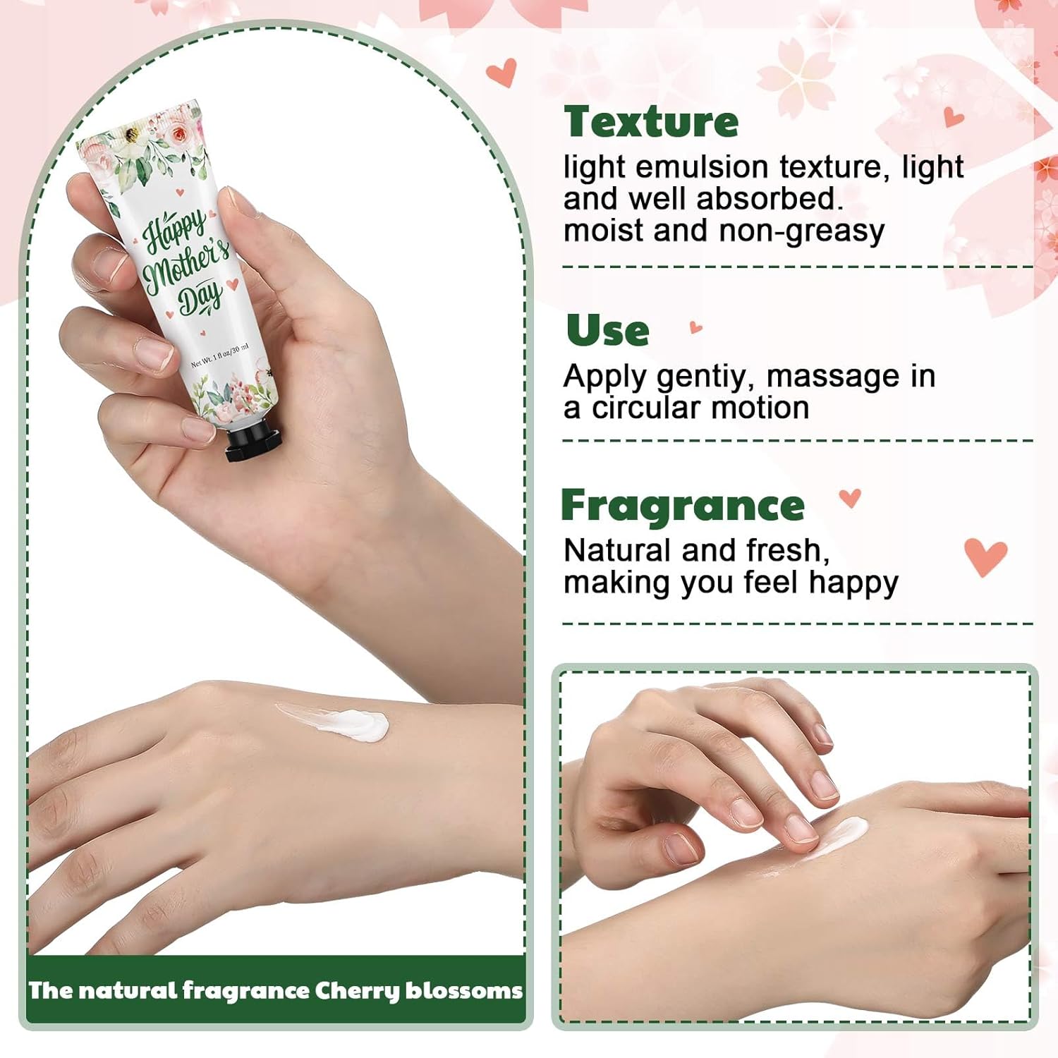 Loopeer 24 Pcs Mother's Day Hand Cream Gift Set - Bulk Gifts for Mom, Travel Size Lotion for Appreciation from Daughter or Son Mothers Day Gifts Bulk