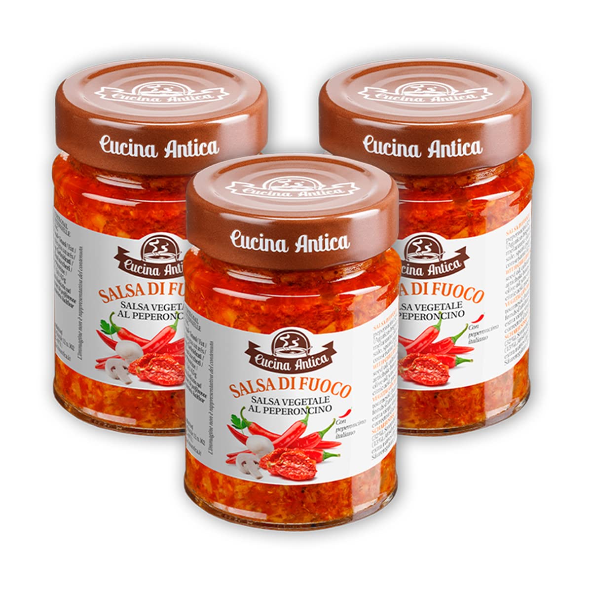 Cucina Antica - Sauce au Feu - 3 Pots de 190 g