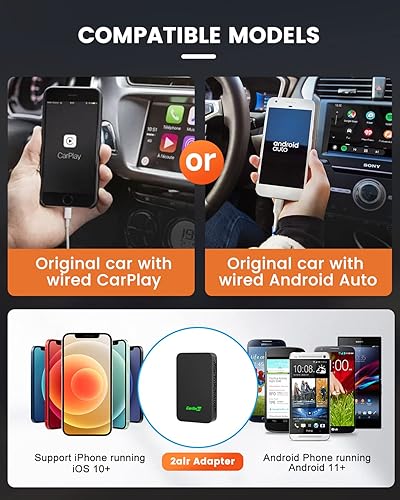 Miniatura 9 de CarlinKit 5.0 Wireless CarPlay & Android Auto Adapter,New Upgrade,Online Update,Two Channel Connection, Plug & Plug, for Cars with OEM Wired CarPlay