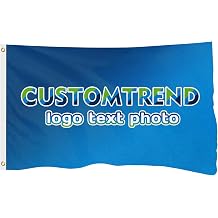 Custom Flag, Single or Double Sided Print 400D Heavy-Duty Polyester or Blackout Fabric, Fade-Resistant, Weatherproof, Personalized Banner for Home, Business, Events, Sports, Indoor & Outdoor