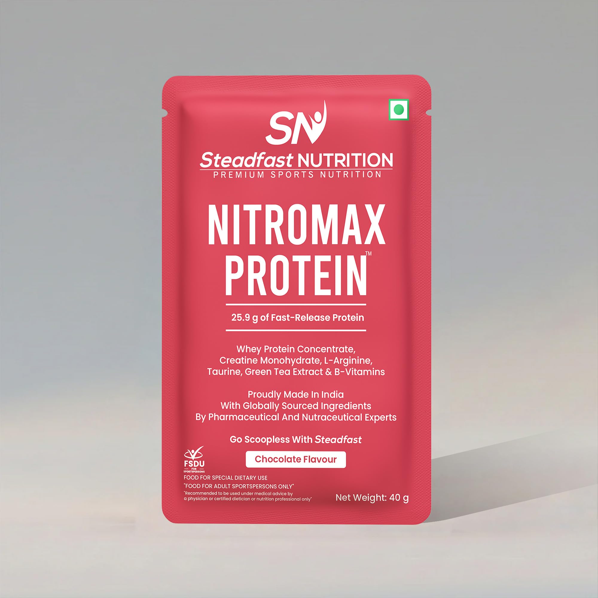 Steadfast Nutrition NITROMAX Whey PROTEIN + Creatine, (1.2kg) Choc, 30 Serv — Amazon image 4