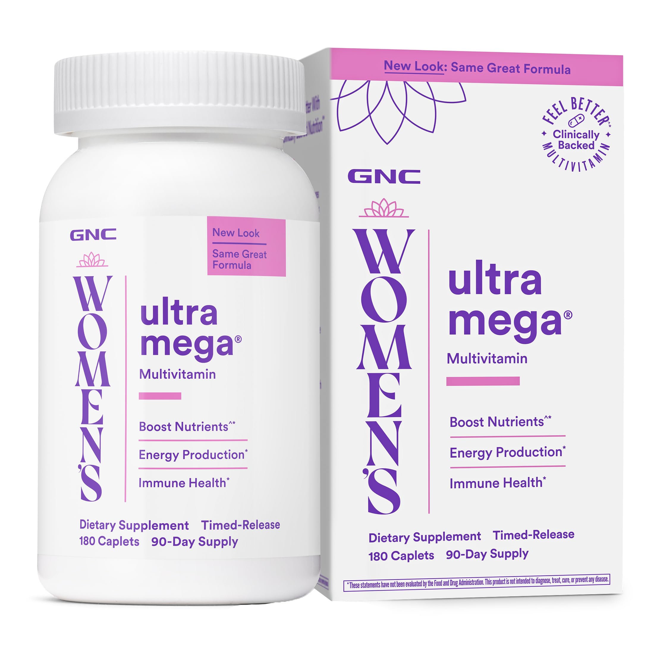 GNC Women's Ultra Mega Multivitamin, 180 Count, 90 Servings 180 Count (Pack of 1) Old Version