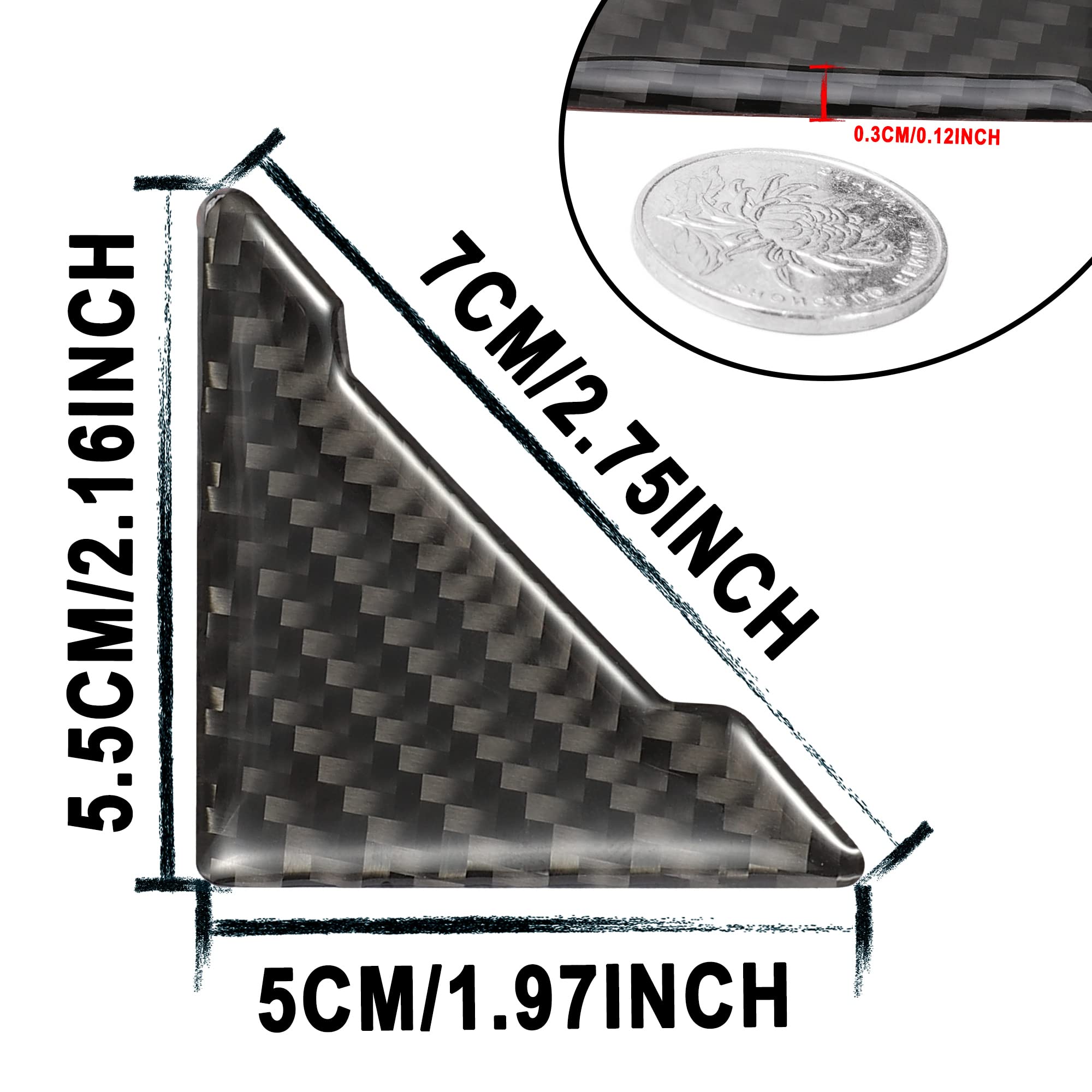 TOMALL 4 Pcs Car Door Edge Guards Door Anti-Collision Strip Anti-Rub Trim Carbon Fiber Texture Accessories Door Corner Bumper Protector Anti-Scratch Universal for All Cars SUV (V-Carbon Fiber Black)