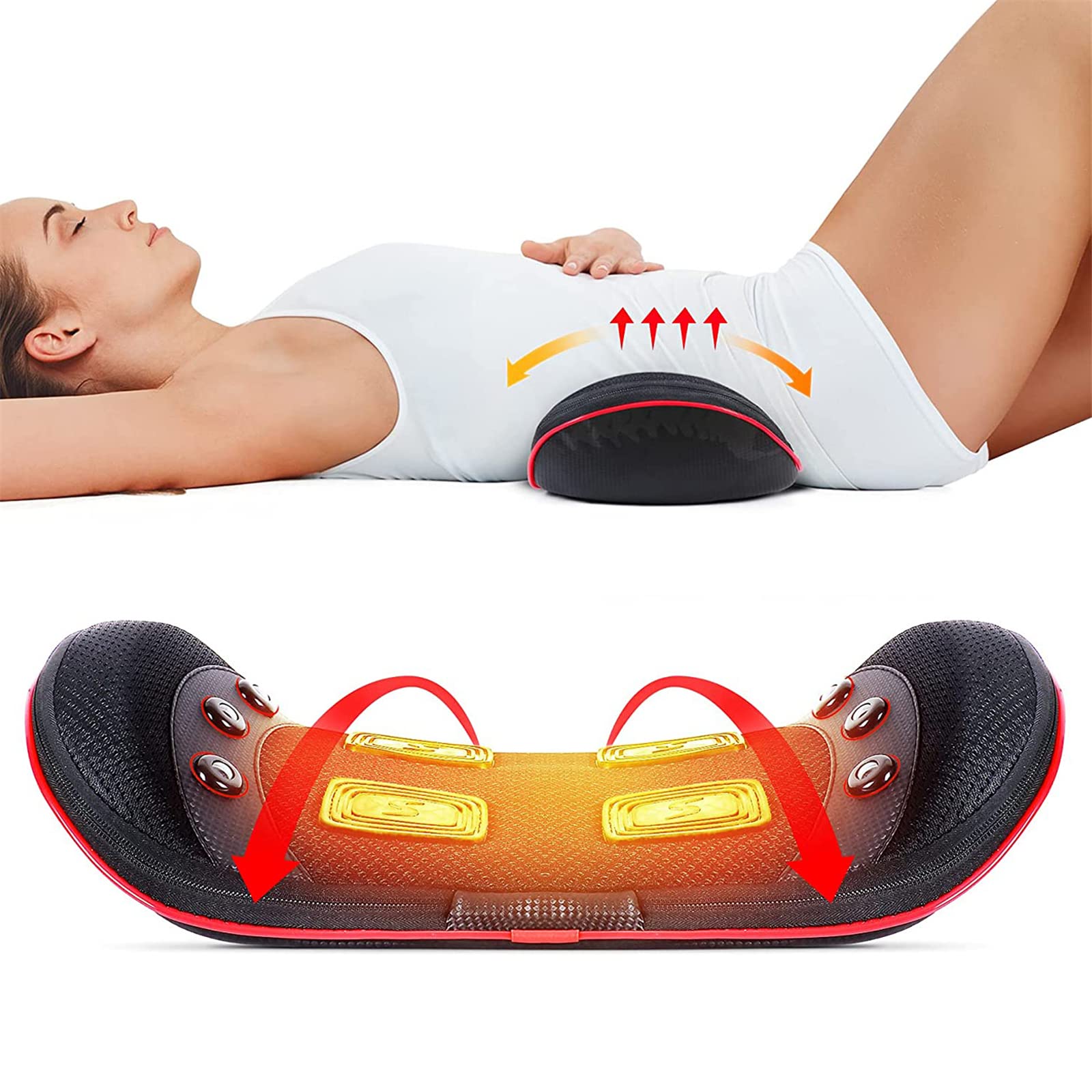 Lendenstrecker Massagebrett | Rutschfest & Aufblasbar | 150kg Belastung | 37,7x21cm