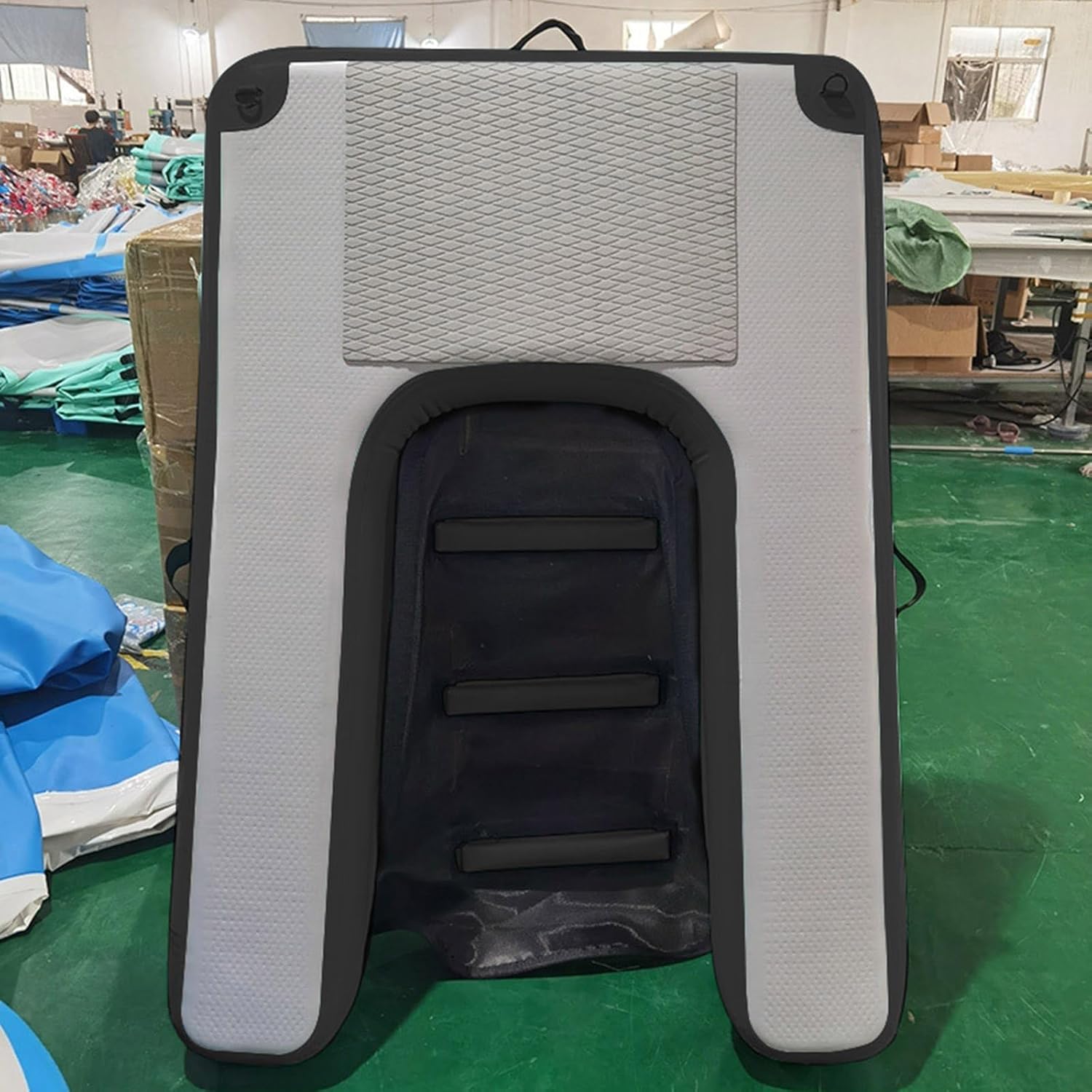 Inflatable Dog Boat Ramp Floating Dock Water Ramp Ladder, Floating Ladder Pool Ramp for Pets, Dog Water Ramp with EVA Non-Slip Mat(Color E)