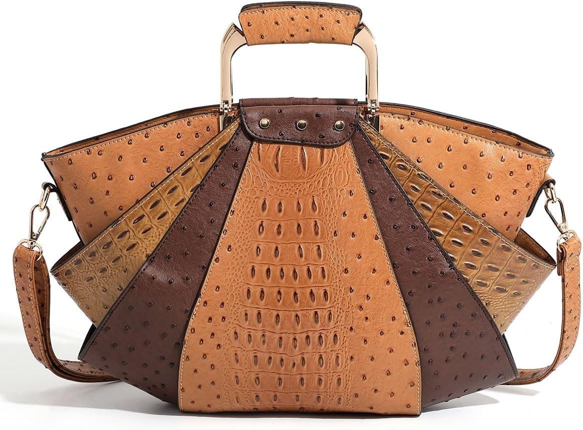 Bag Woman Large Capacity Leather Purse Fashion Designer Metal Top Handle Handbags Women Crossbody Large Bags for Women Tote - Image 4