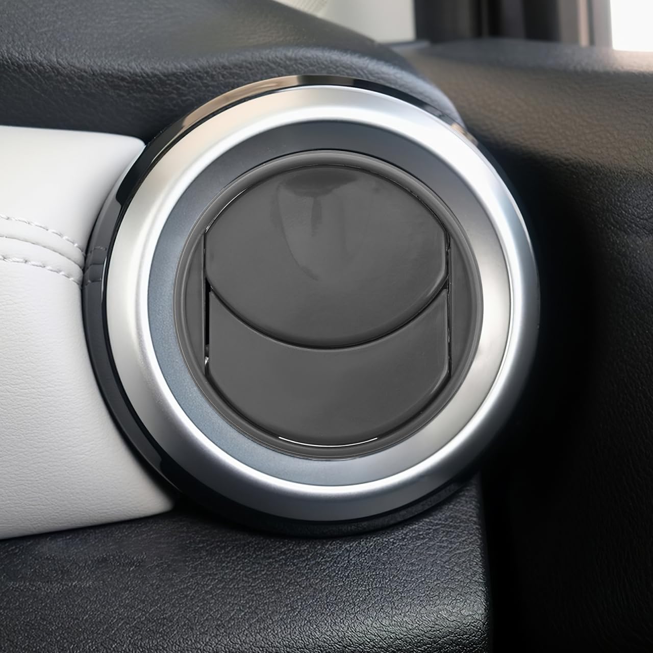 2 Pièces Bouche D'Aération Voiture Universelle Rond Réglable Sortie D'Air Climatisation Tableau De Bord 1.97X1.97X0.79In Plastique Pour Ventilation Confortable Et Installation Facile