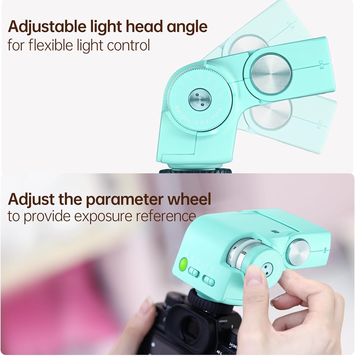Hi5 Retro Camera Flash with Adjustable Head & Built-in 2500mAh Li-ion Battery, GN16 6000K±200K, S1/S2 Modes, for Sony/Canon/Nikon/Fuji/Olympus Hot Shoe Cameras​​