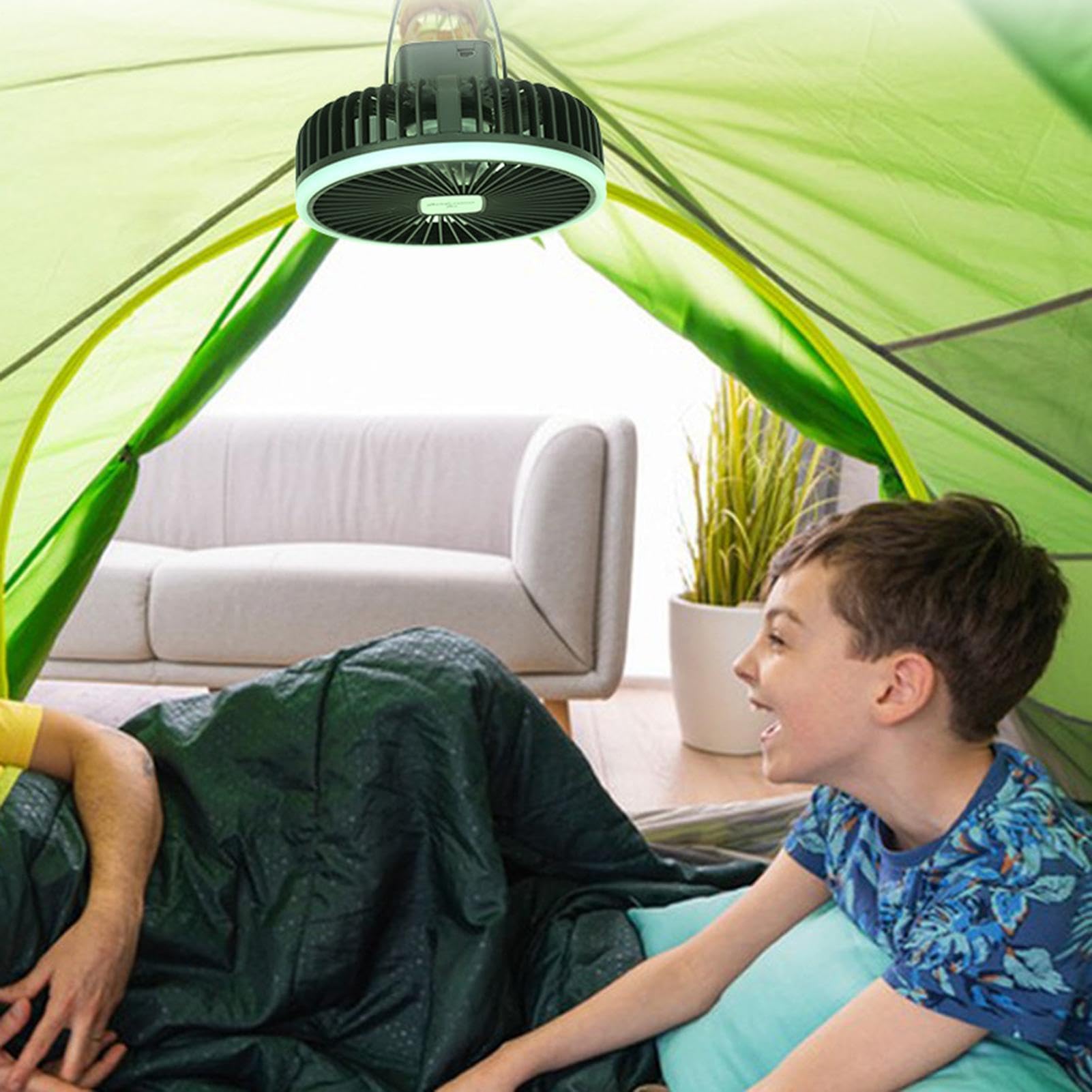 Ventilatore solare per esterno Soffiatore D'Aria Da Terra E Tavolo Con | Ventola Con Pannello Solare E Luce Per Pesca, Terrazza, , Picnic, Viaggio, Campeggio, Spiaggia, Giardino E Tenda