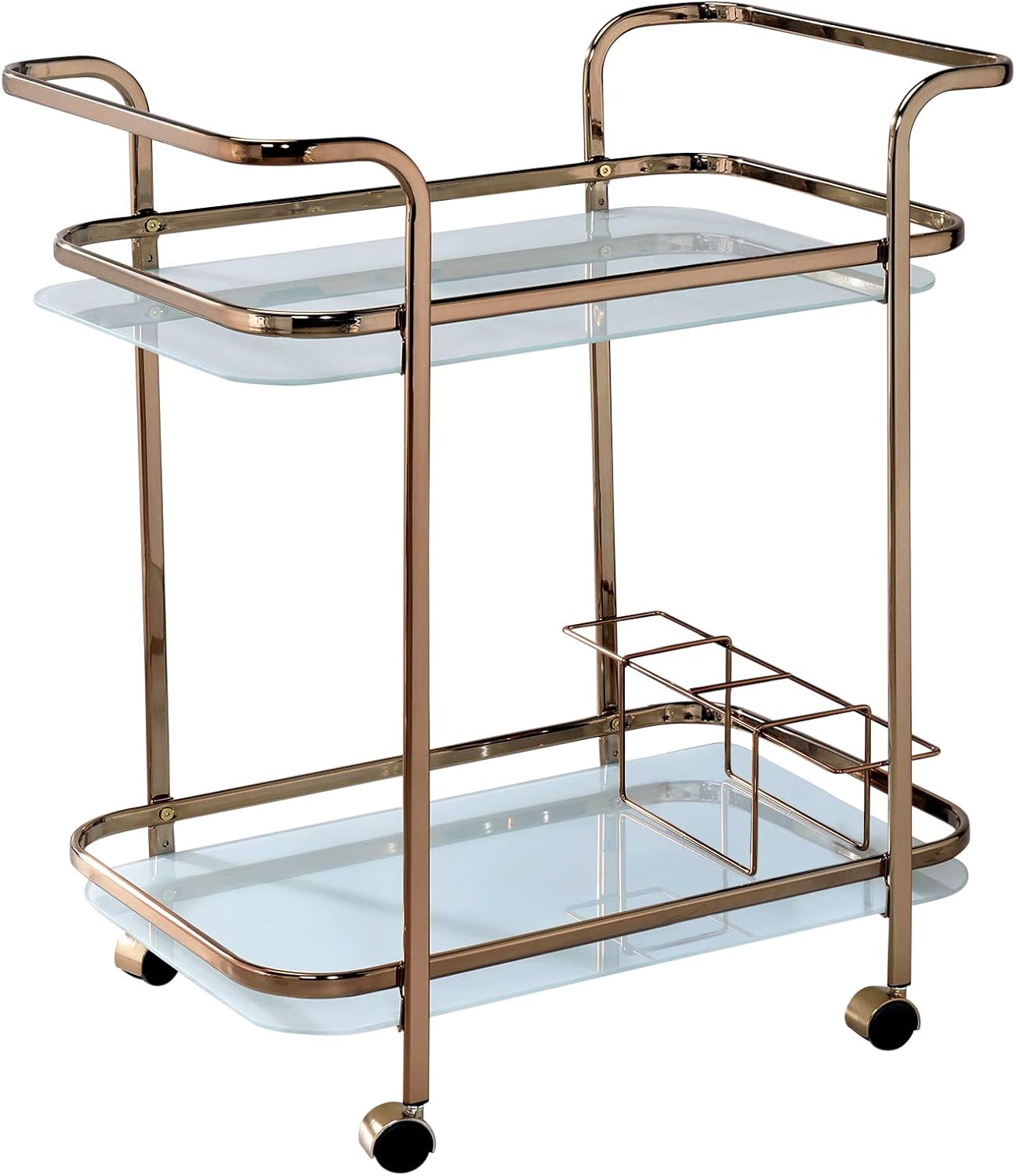 247SHOPATHOME Odenna Serving Cart, Champagne