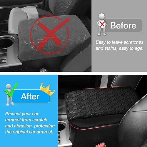 Miniatura 4 de FIILINES Funda de consola central compatible con Toyota 4Runner 2010-2021 2022 2023 2024, funda para reposabrazos de 4 corredores, accesorios para