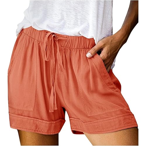 Women's Shorts 2024 Shorts Loose with Pockets Print Pants Bandage Pants Business Casual Work Shorts Denim Shorts