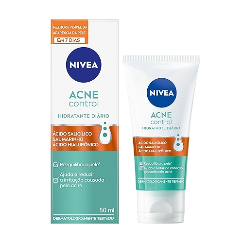 NIVEA Hidratante Facial Acne Control - Ajuda a combater 99% das bactérias causadoras da ac...