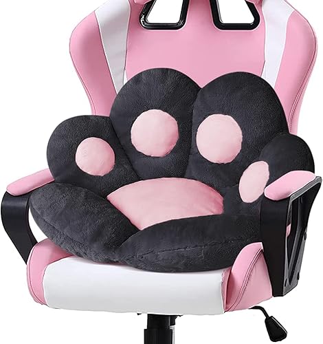Ditucu Cat Paw Cushion Kawaii Chair Cushions 27.5 x 23.6 inch Cute Stuff Seat Pad Comfy Lazy Sofa Office Floor Pillow for Gaming Chairs Room Decor
