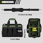 Heavy Duty Tool Bag 15-Inch,16-Pocket Portable Tool Box Organizer Storage, Tactical Carry Tote Toolbox with Large Zipper,Adjustable Shoulder Strap,Father Day Dad Men Mechanic HVAC Engineer Gift