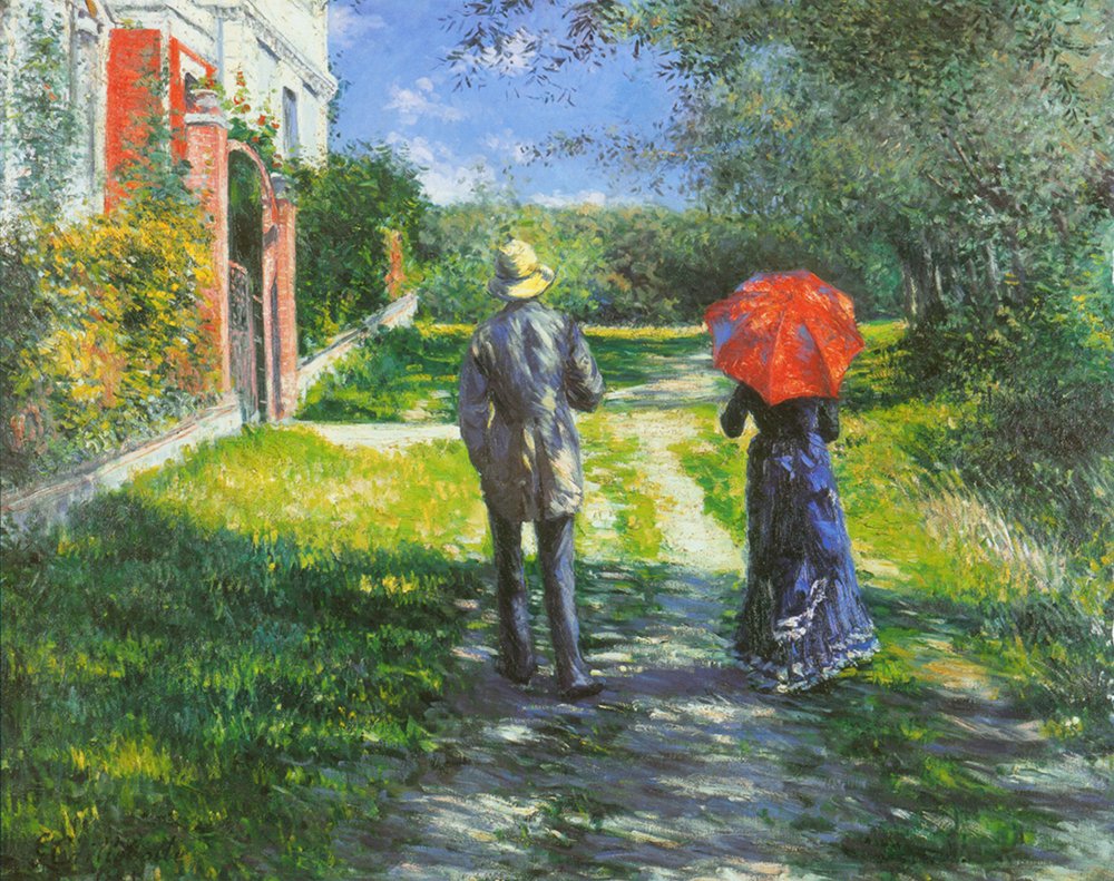 Gustave Caillebotte Chemin Montant poster XXL mat pour salon chic