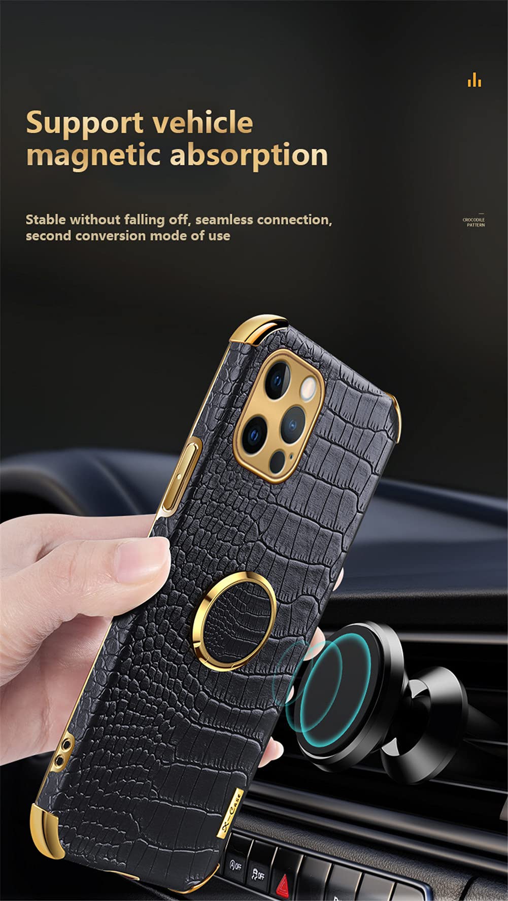 Fundas Iphone 11 Pro Max Funda Magnética Para IPhone 11 Pro Max Con Soporte, Delgada, A Prueba De Golpes, Protección Militar Integrada Con Soporte De Cámara Para 11Pro Max De 6.5 Pulgadas