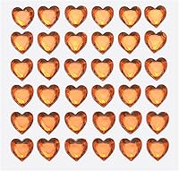 Vista 8 de MECCANIXITY 144 calcomanías autoadhesivas de diamantes de imitación de corazón de 0.394 pulgadas para maquillaje de San Valentín, artes y Azul Oscuro