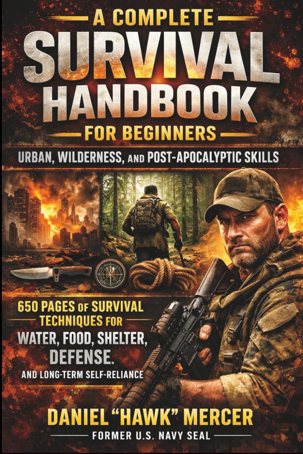 A Complete Survival Handbook for Beginners: Urban, Wilderness, and Post-Apocalyptic Skills: 650 Pages of Techniques for Water, Food, Shelter, Defense, ... to Survive Disasters Protect Your Family