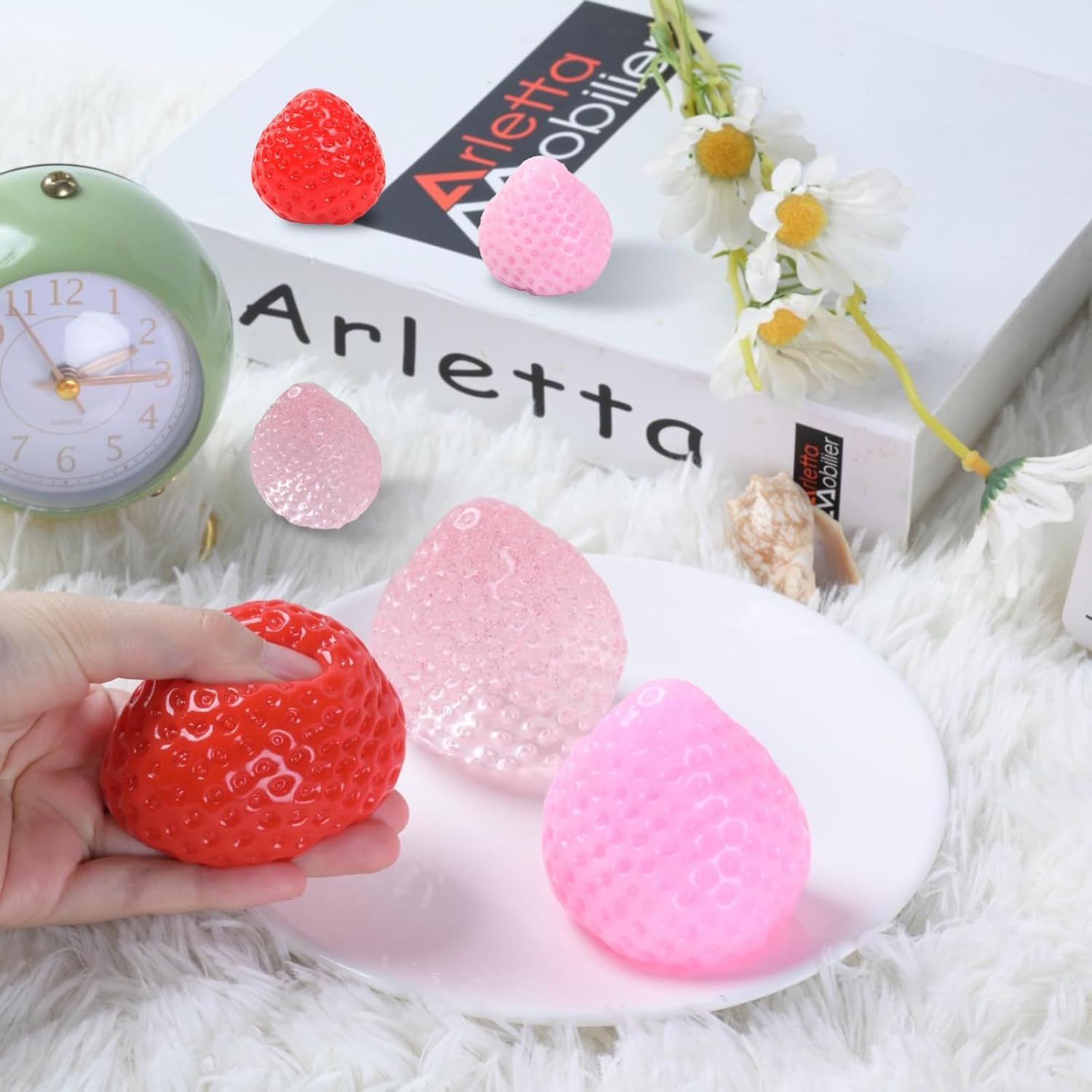 Taba Squishies Strawberry - Cute Squeeze Toys -2