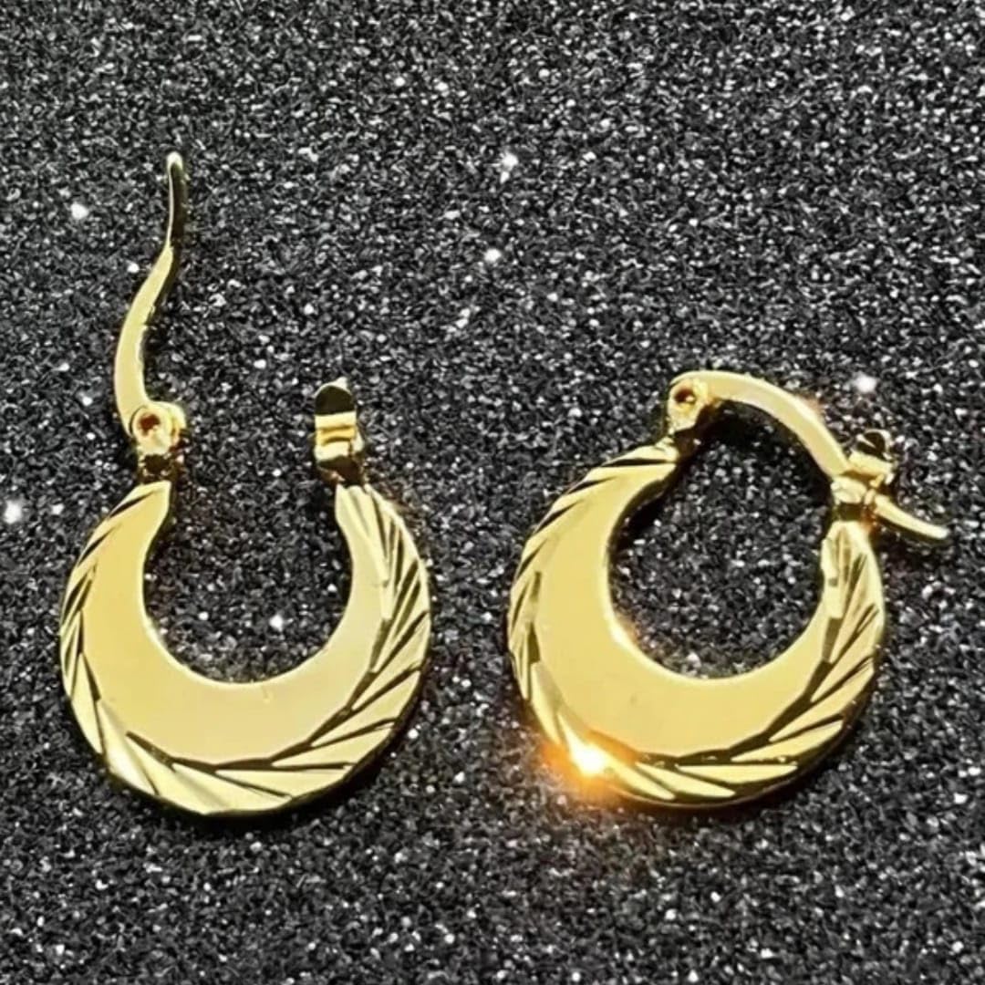 Nattiyan Gold Hoop Earrings for Men, Punjabi Style, Karan Aujla Nattiyan Design