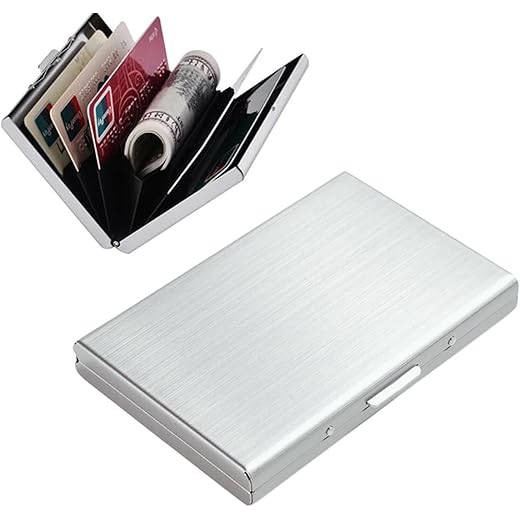 OFIXO Credit Card Holder Slim Metal Wallet