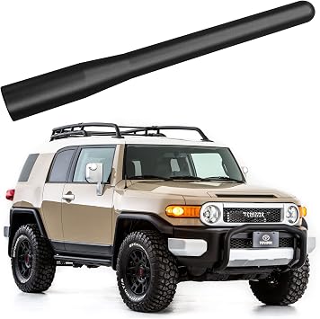 4 Inch Short Aluminium Alloy Antenna for Toyota FJ Cruiser, Highlander, Rav4, Sienna AM/FM Replacement Antenna
