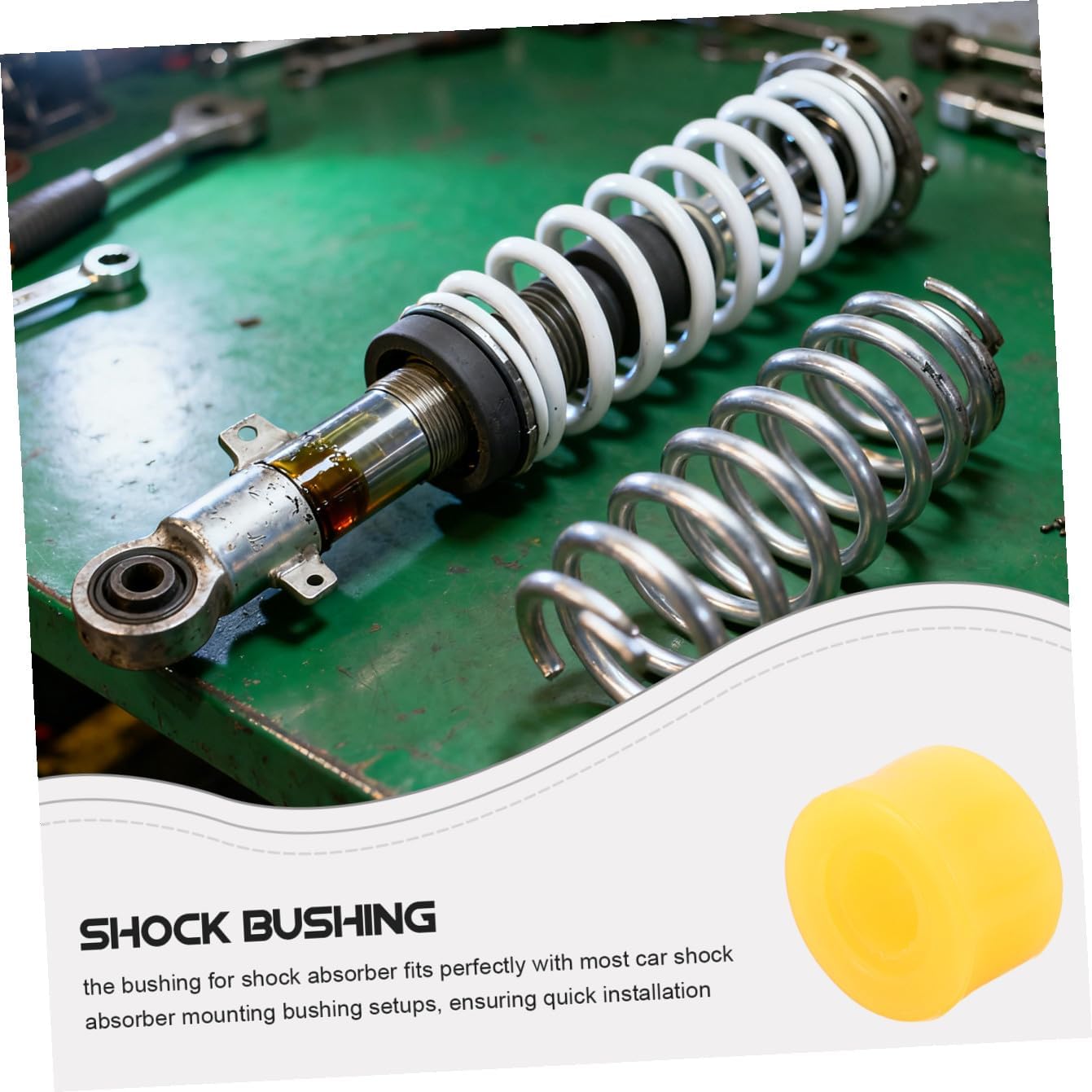 10pcs Automotive Rubber Shock Absorber Bushings for Car Suspension Replacement, Soundproofing Seal Rubber Rings for Vehicle Anti-vibration Repair