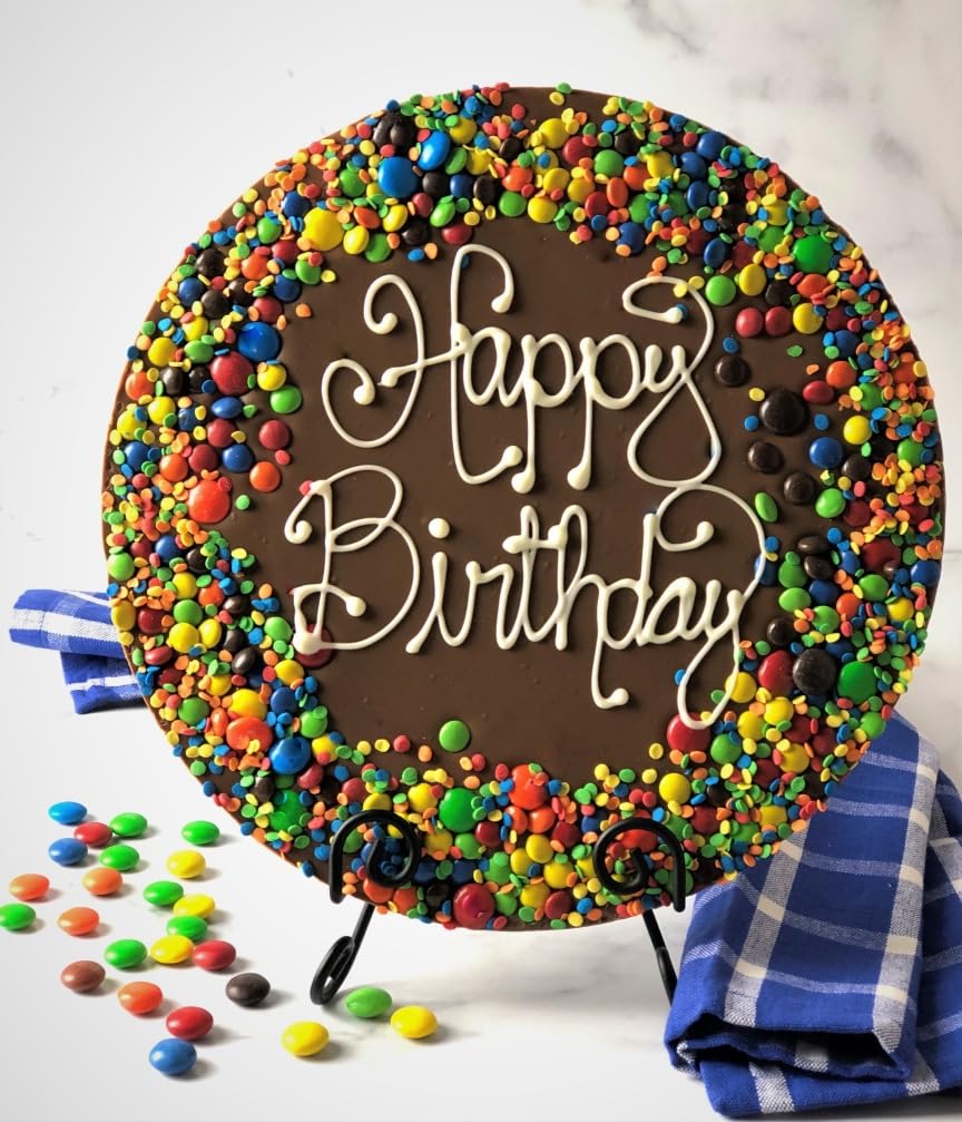 Chocolate Pizza®, Happy Birthday, 16 Ounce, 10 Inch, Hand-Decorated, Made in USA