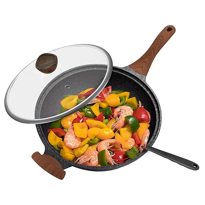 Buy Wok pan carbon steel wok For electric Induction And gas stoves ,12.