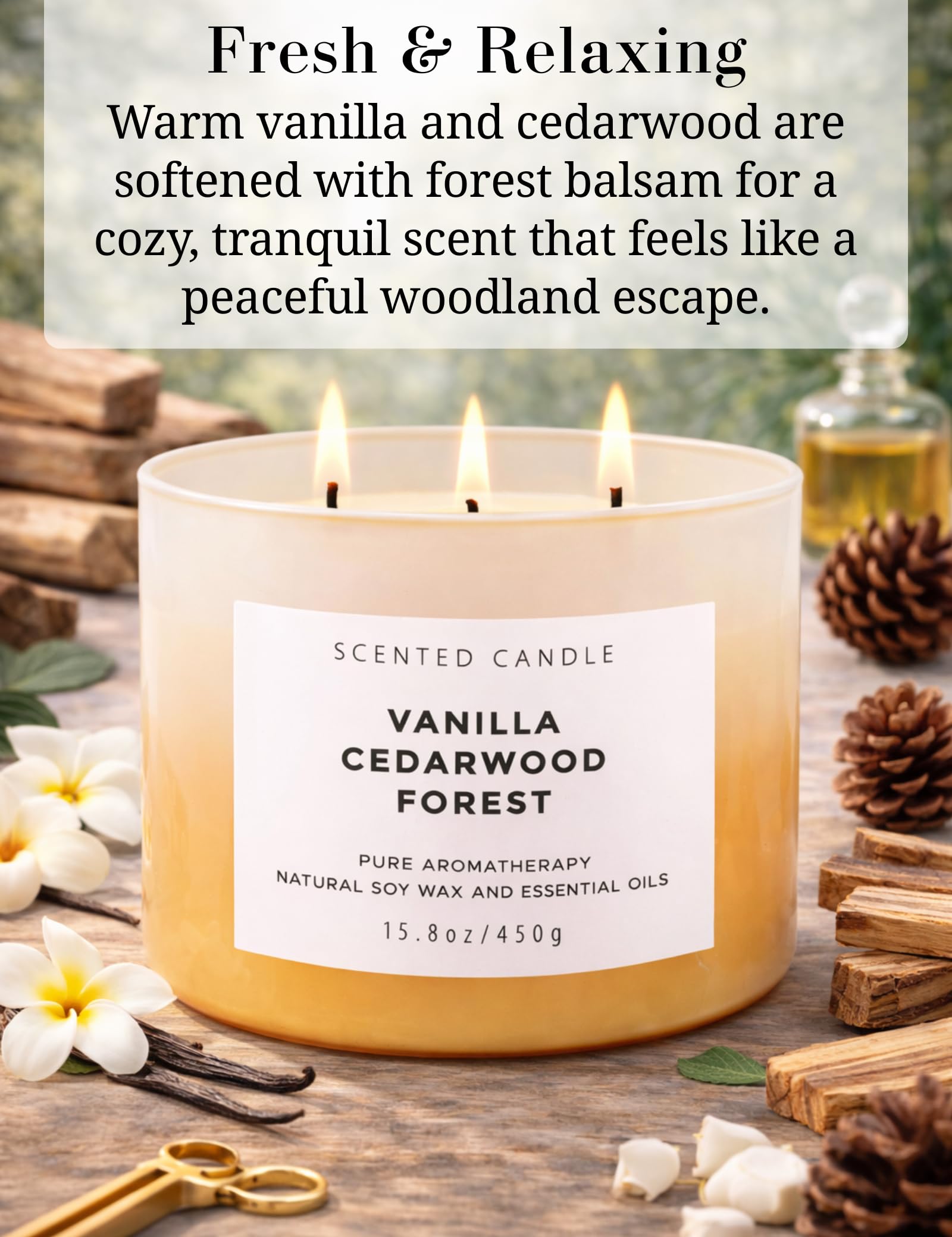 Urban Arch 5.5cm Vanilla Scented Candle Home Fragrance - Cream