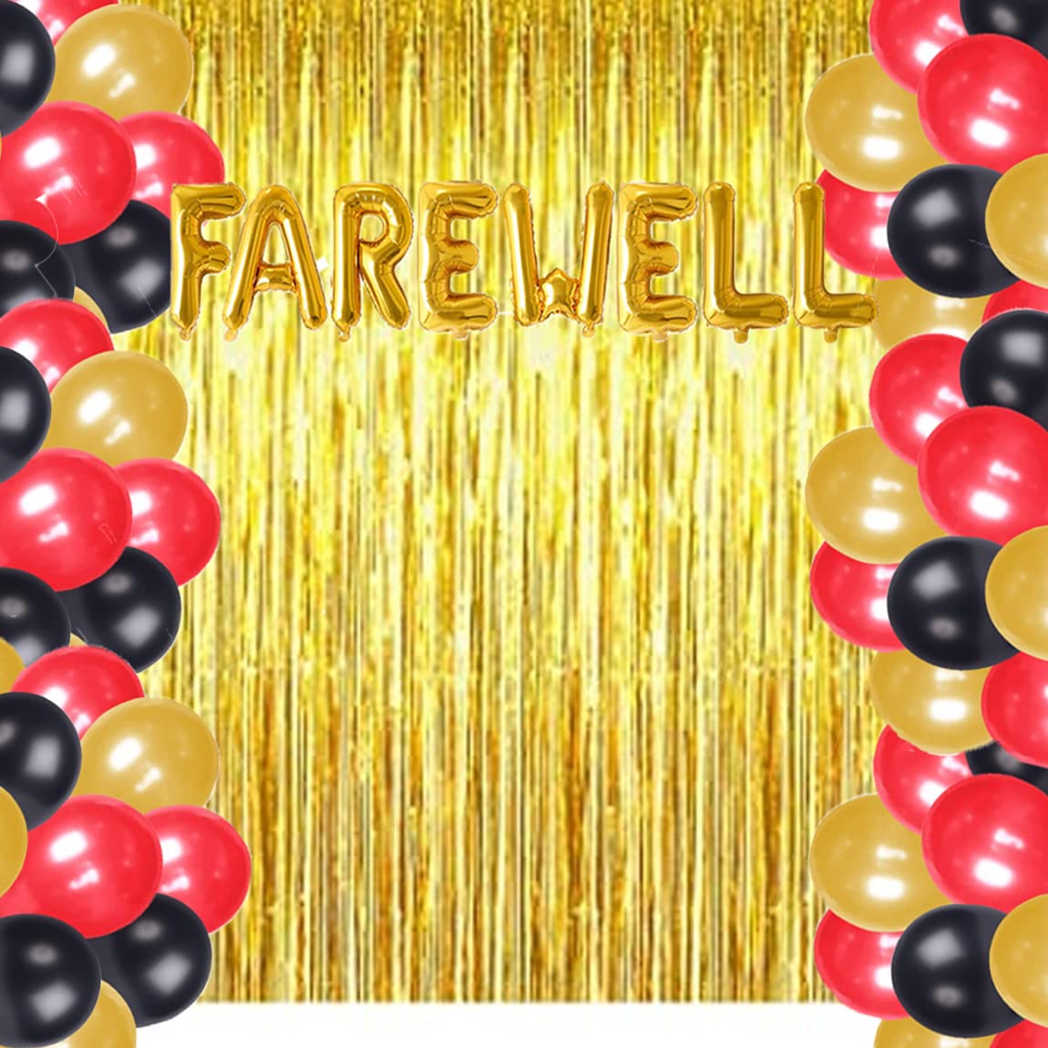 Rozi Decoration Gold Farewell Foil Balloons, Gold Foil Curtain Party