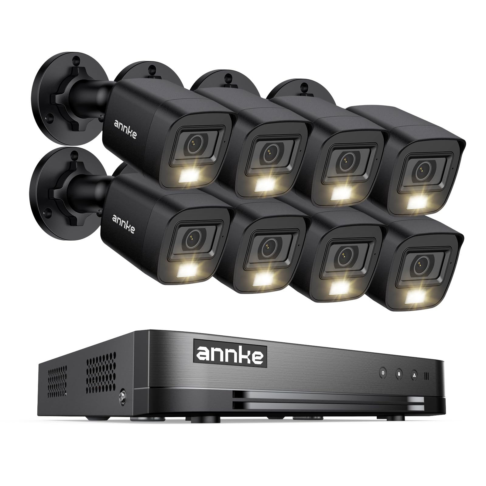 ANNKE 16Channel 1080P Lite Security Digital Video Recorder with 8 Pack 1080P HD TVI Home Security Camera Outdoor Indoor, NO HDD