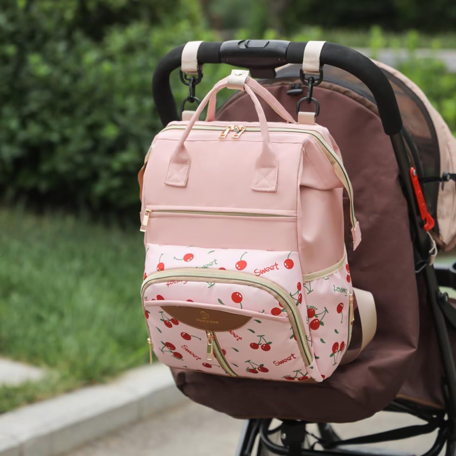 Sac à langer pour nourrisson Grand sac à langer imperméable de maternité | Sac à dos à langer avec tapis change Sangles-Poussette, Fourre-Tout De Maternité, Pour Femmes, Hommes, Papas, Mamans, Gar