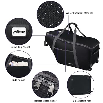 SCTEL Car Seat Travel Bag for Airplane Fits Chicco KeyFit 30