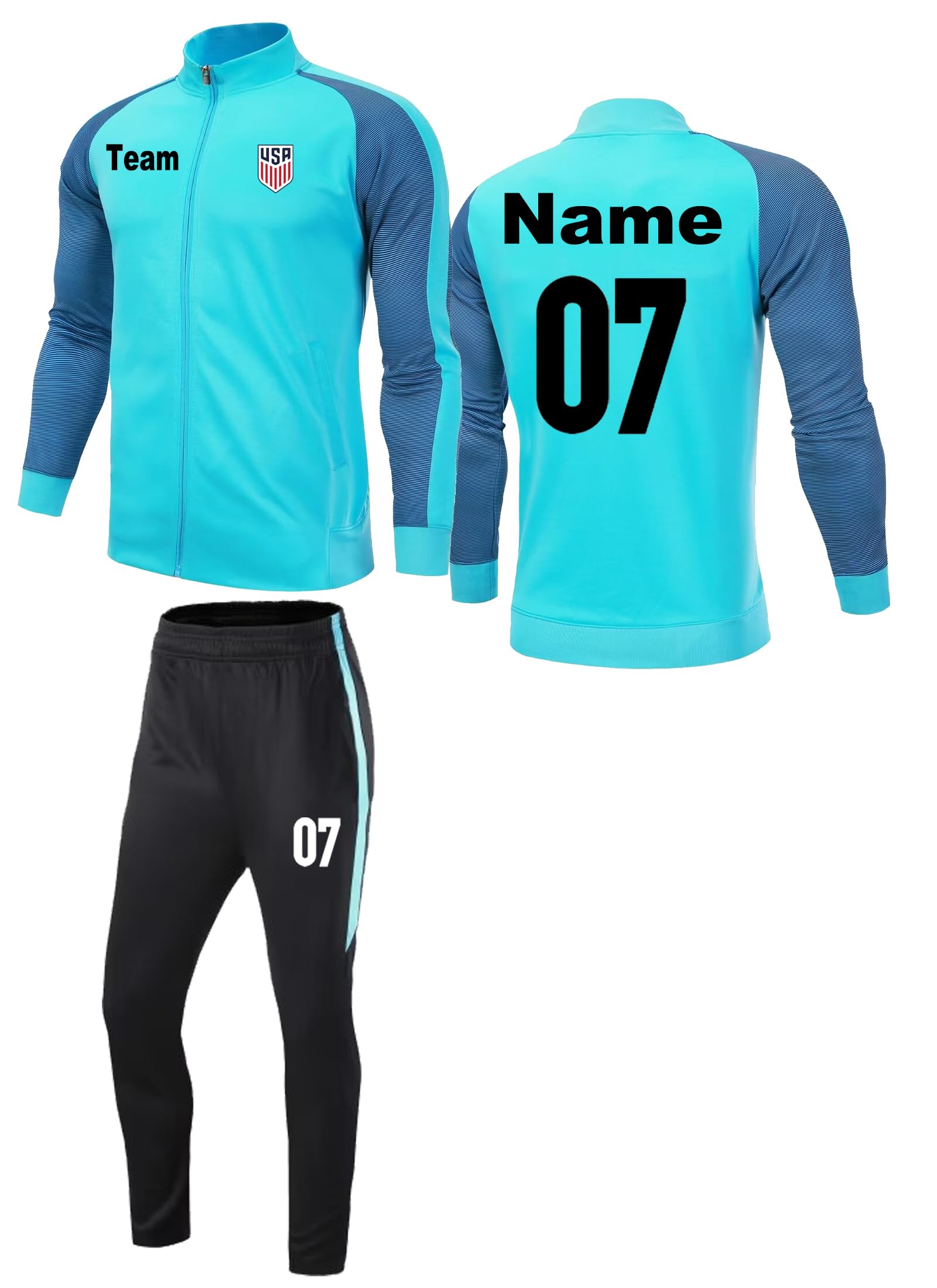 TOMIYO Custom Track Jackets and Pant Personalized Tracksuit Soccer Jersey with Team Name Number for Men Women Boy