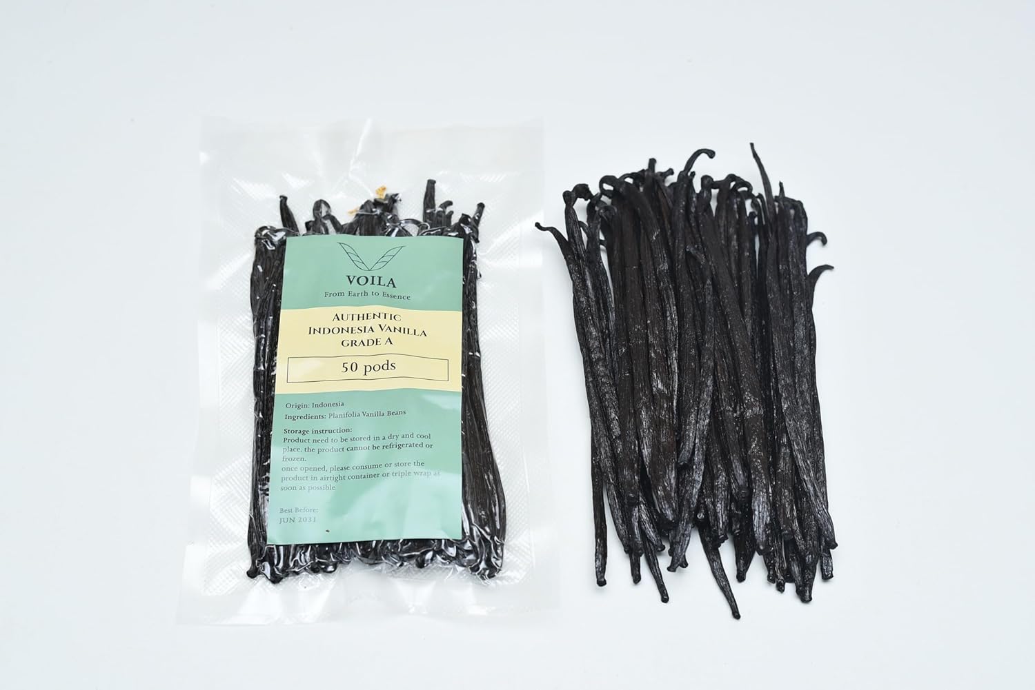 50 Vanilla Beans Grade A for Making Vanilla Extract, Premium Extract Grade 5-7 inches