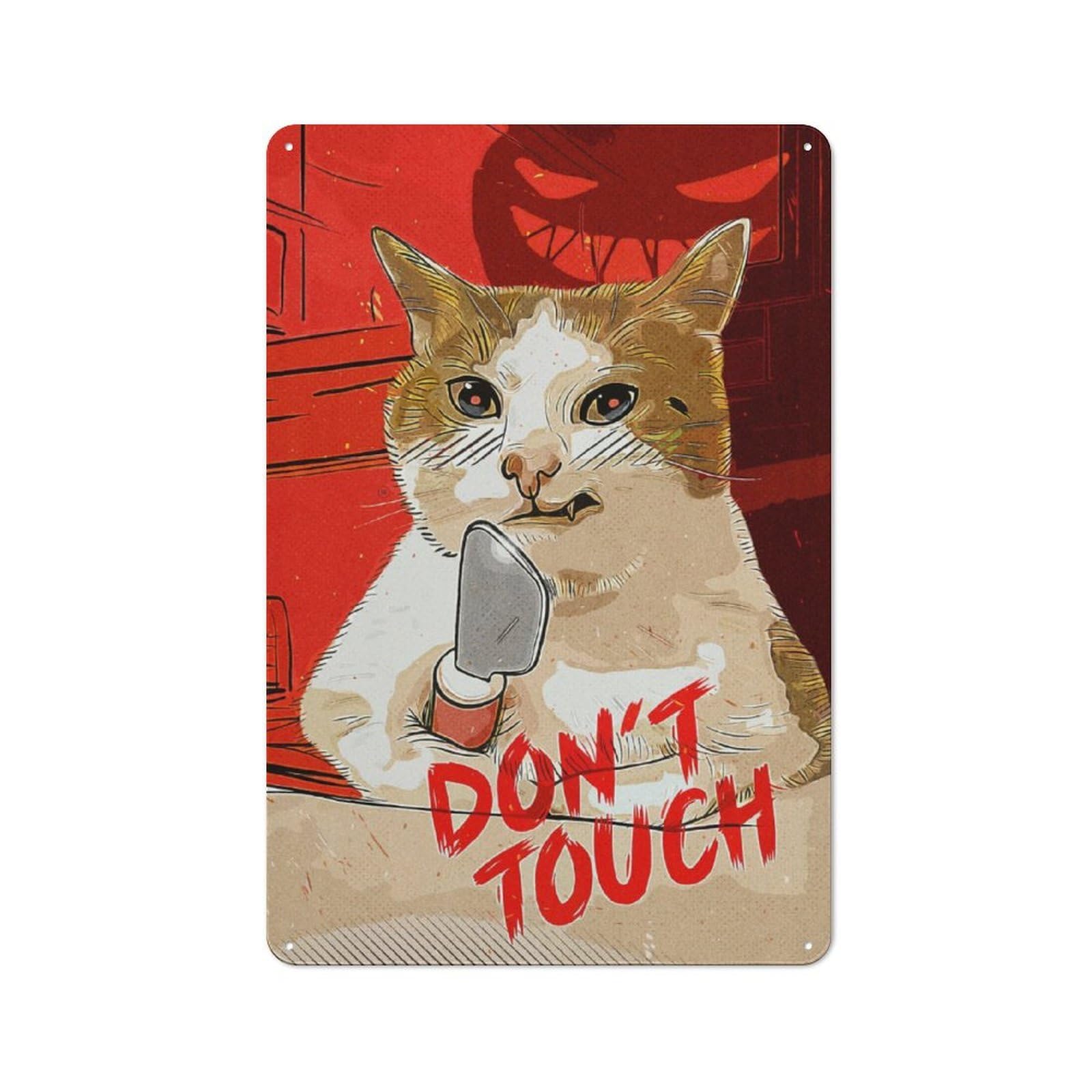 Bistro Style Don Touch Decorative Metal Plaque 30x20cm, Bistro Wall Plaque for Tea Room, Shop Wall Or Breakfast Area
